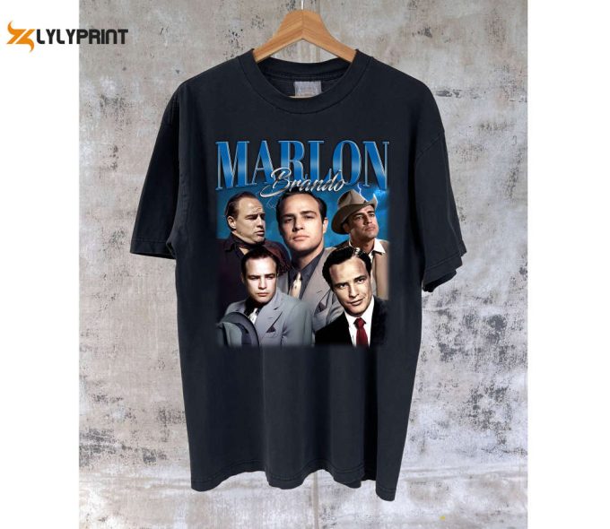 Marlon Brando T-Shirt Marlon Brando Shirt Marlon Brando Tees Marlon Brando Sweater Vintage Unisex T-Shirt 1