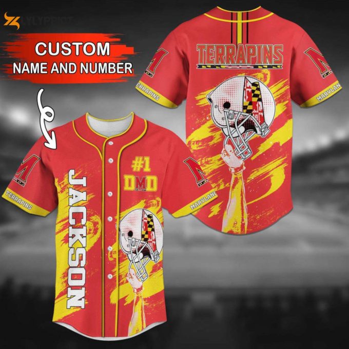 Custom Maryland Terrapins Baseball Jersey - Personalized 1