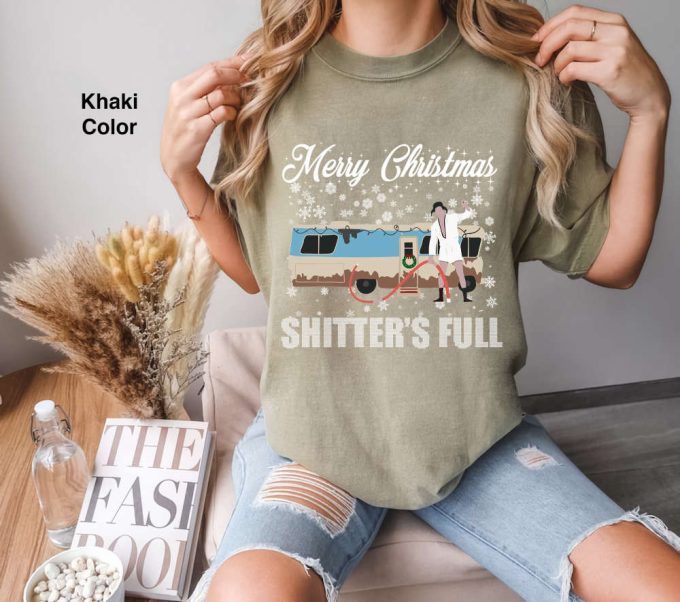 Get Festive With Merry Christmas Sh*Tter S Full Comfort Colors Shirt &Amp; Cousin Eddie Xmas Vacation Movie Shirt 3