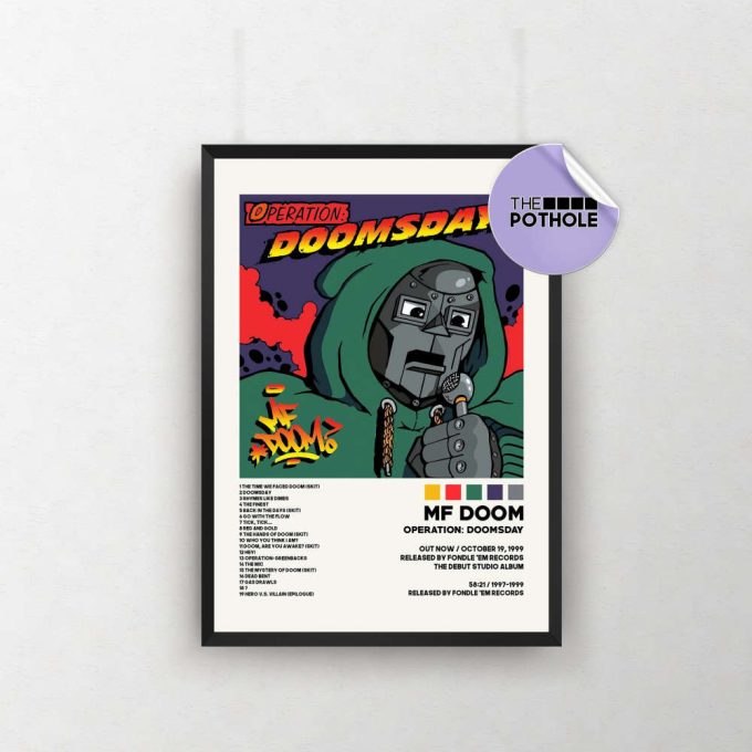 Mf Doom Posters / Doomsday Poster, Tracklist Album Cover Poster, Print Wall Art, Custom Poster, Mf Doom, Doomsday 2