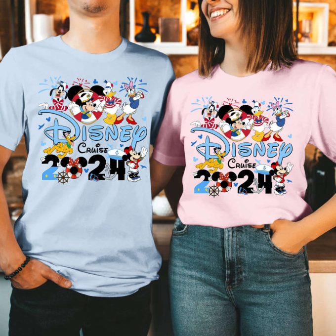 Mickey &Amp; Friends Cruise Line 2024 Shirt: Perfect For Disneyland Family Matching &Amp; Mickey Minnie Cruise Squad Trip 3