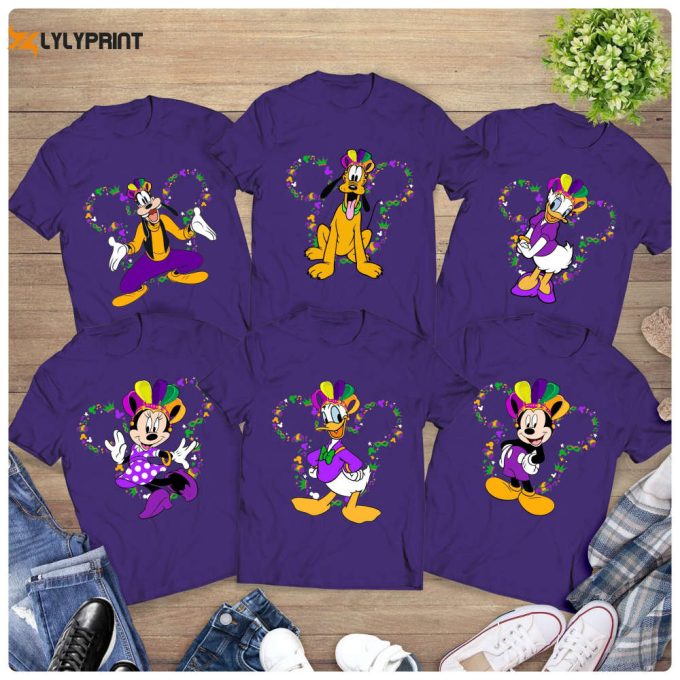 Mickey &Amp;Amp; Friends Mardi Gras Shirt 2024: Let The Good Times Roll At Disneyland! Wdw Family Trip Tee For Fat Tuesday 1