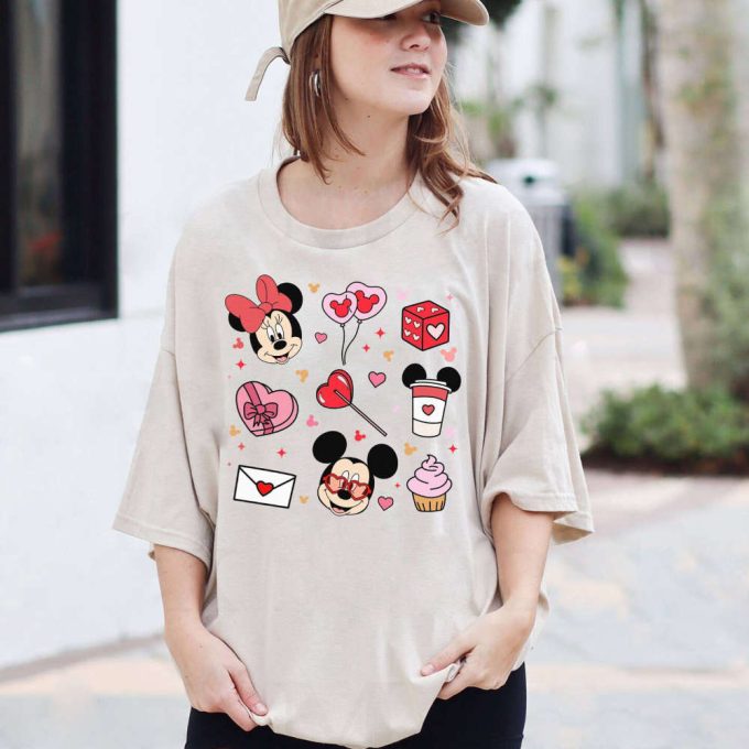 Valentine Couple Shirts: Mickey &Amp; Minnie Heart Disneyland Magic Kingdom – Matching Valentines Day Shirts 2