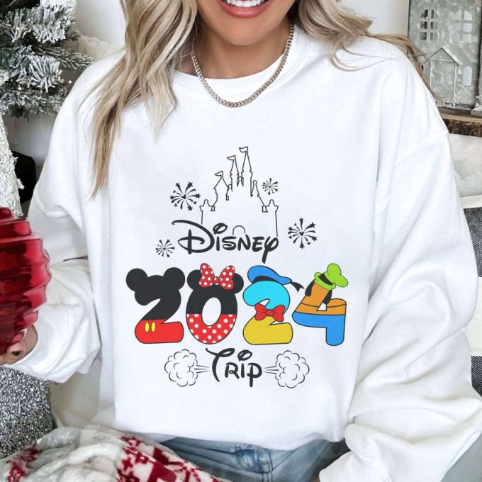 Mickey &Amp; Friends Disneyland Trip 2024 Shirt Disneyland New Year 2024 Wdw Disneyworld Family Vacation Shirt Girl Trip Matching Shirt 3