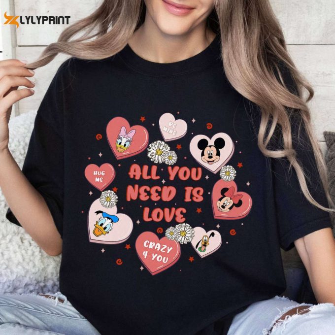 Magical Mickey Valentine Shirt: All You Need Is Love! Perfect Couples Shirt For Disneyland Valentines 1