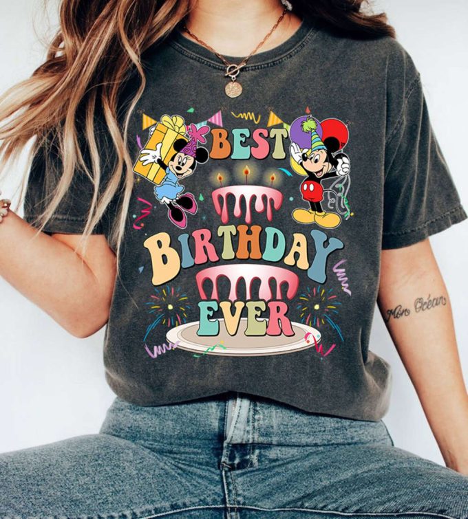 Mickey Minnie Best Birthday Ever Shirt - Custom Disneyland Family Trip Party Tee 3