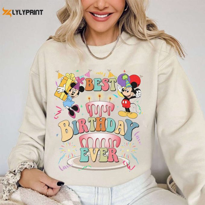 Mickey Minnie Best Birthday Ever Shirt - Custom Disneyland Family Trip Party Tee 1