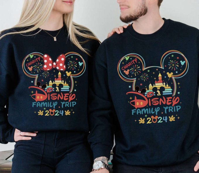 Mickey Minnie Disneyland 2024 Trip Shirt: Couple &Amp; Family Matching Girl Trip Wdw Disneyworld Vacation 4