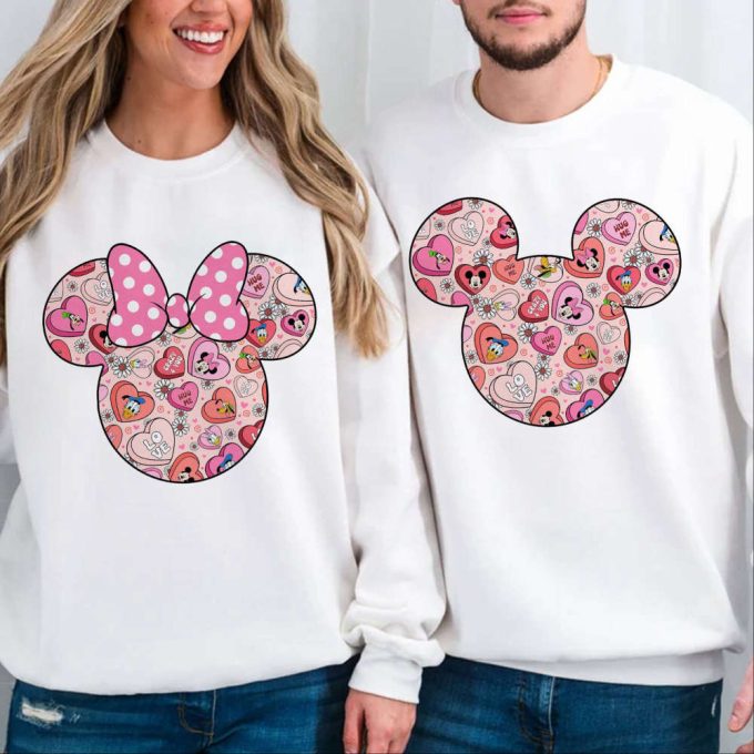 Disneyland Couple Matching Shirts - Mickey Minnie Valentines Heart Shirt Perfect Couple Valentines Gift 2