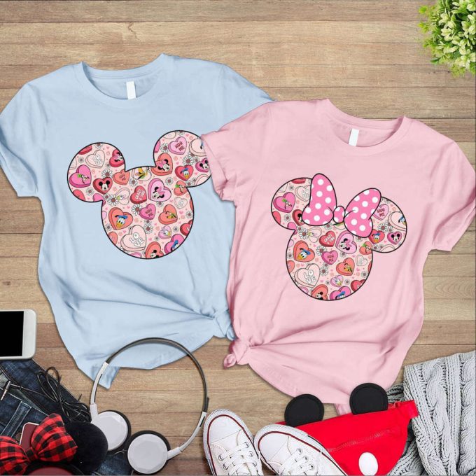 Disneyland Couple Matching Shirts - Mickey Minnie Valentines Heart Shirt Perfect Couple Valentines Gift 3