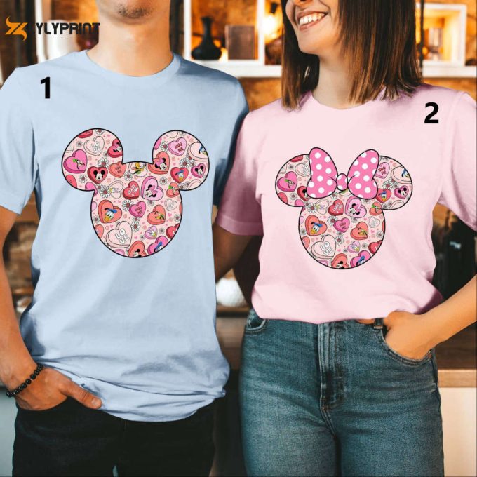 Disneyland Couple Matching Shirts - Mickey Minnie Valentines Heart Shirt Perfect Couple Valentines Gift 1