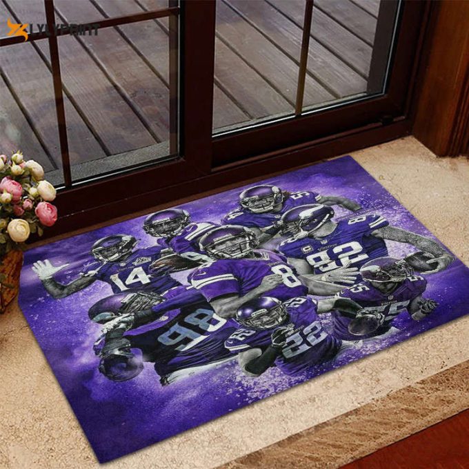 Minnesota Vikings Team Home Decor 2024 Foldable Doormat Indoor Outdoor Welcome Mat Home Decor 1