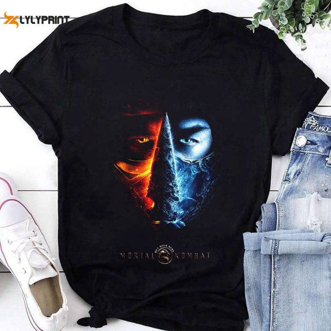 Mortal Kombat Movie Poster Featuring Sub Zero &Amp;Amp; Scorpion T-Shirt, For Men Women 1