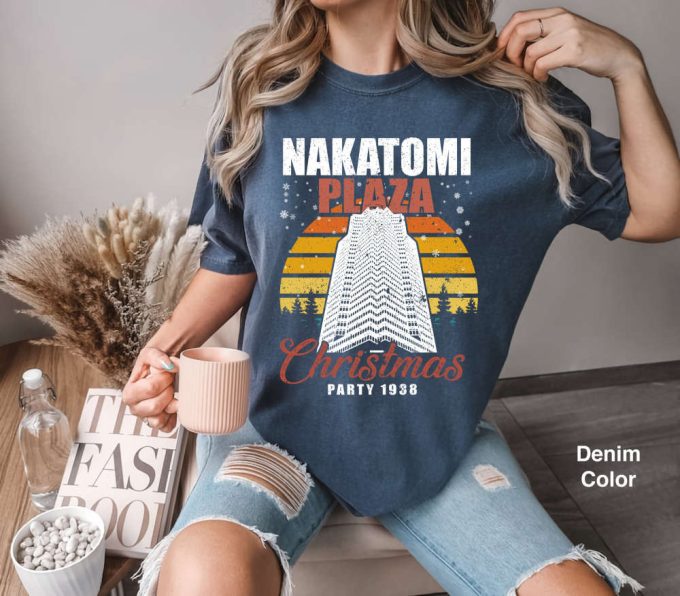 Nakatomi Plaza Christmas Party 1988 Shirt: Xmas Movie Ugly Sweater Tee Hoodie Long Sleeves - Festive Retro Style! 2