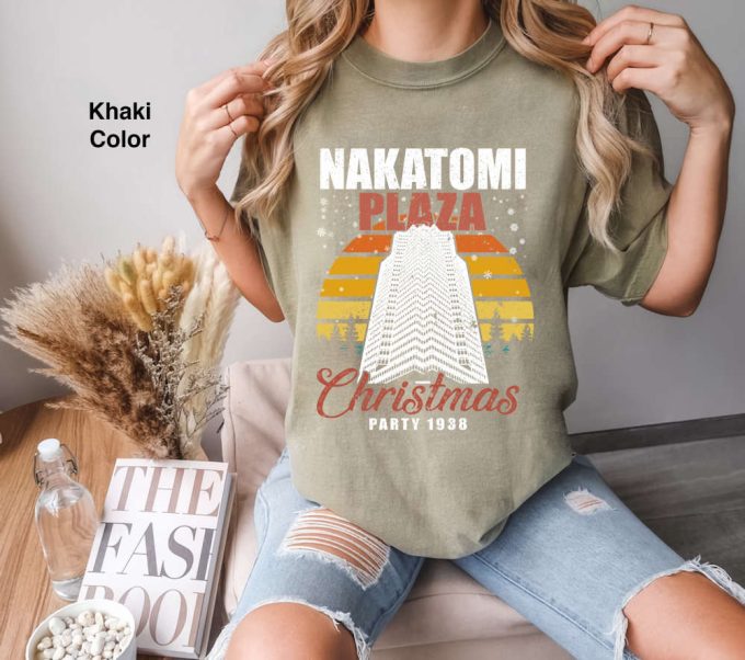 Nakatomi Plaza Christmas Party 1988 Shirt: Xmas Movie Ugly Sweater Tee Hoodie Long Sleeves - Festive Retro Style! 3