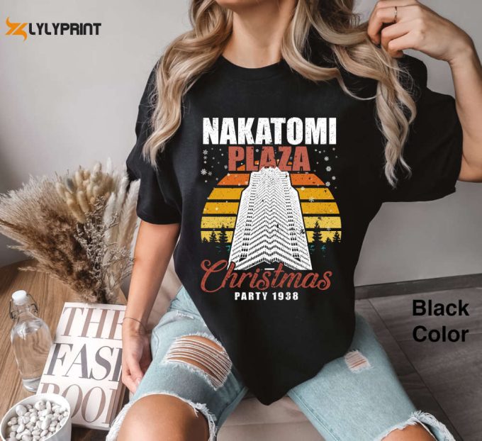 Nakatomi Plaza Christmas Party 1988 Shirt: Xmas Movie Ugly Sweater Tee Hoodie Long Sleeves - Festive Retro Style! 1