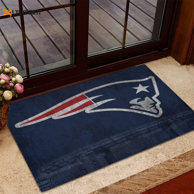 New England Patriots Stadium Blue Foldable Doormat Indoor Outdoor Welcome Mat Home Decor 1