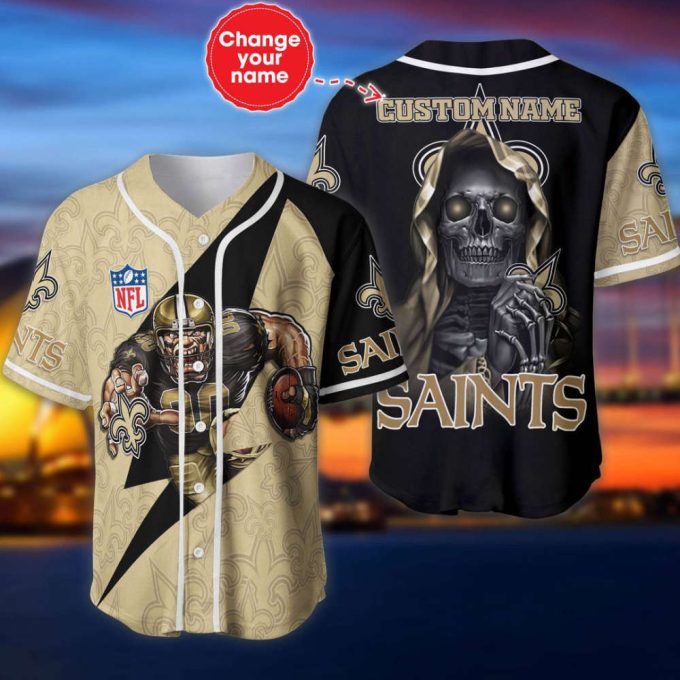 New Orleans Saints Personalized Baseball Jersey Fan Gifts 2