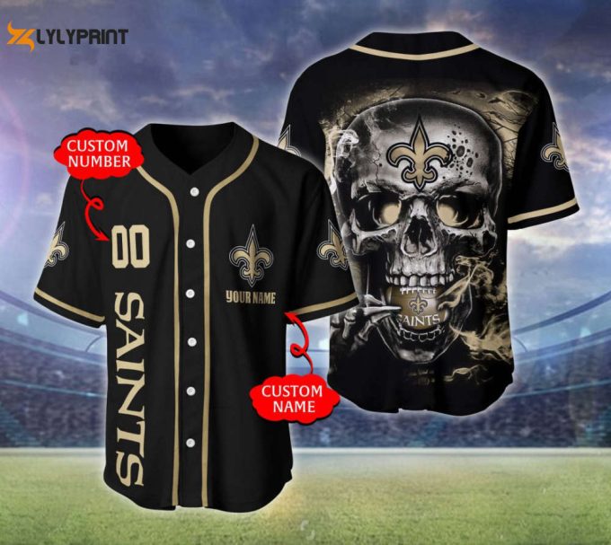 New Orleans Saints Personalized Baseball Jersey Fan Gifts 1