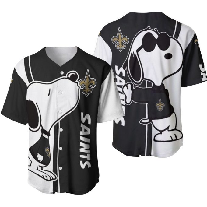 New Orleans Saints Snoopy Lover Printed Baseball Jersey Gifts For Fans 2