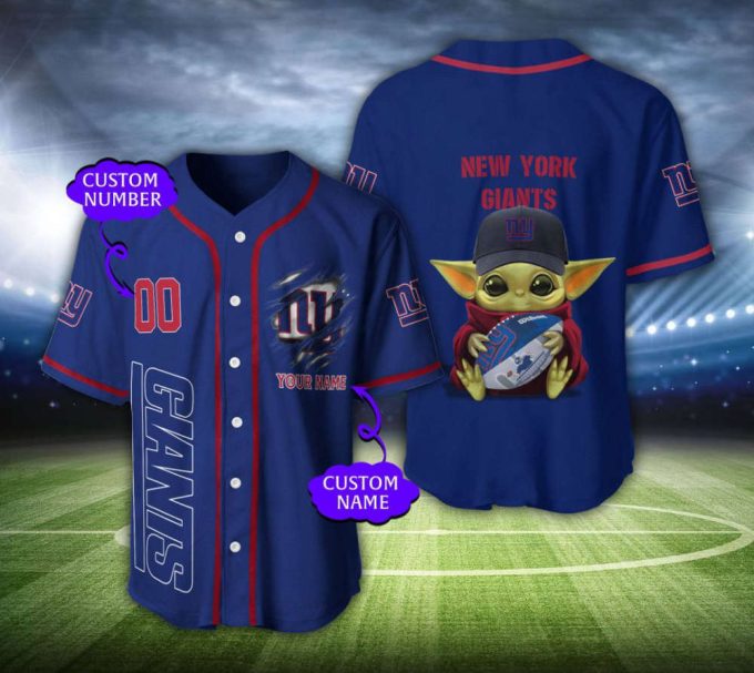 New York Giants Personalized Baseball Jersey 2