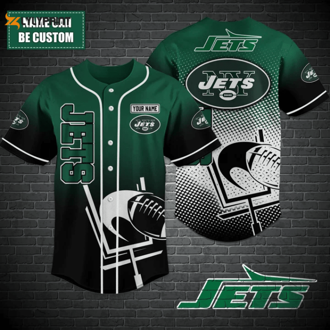 New York Jets Personalized Baseball Jersey Fan Gifts 1