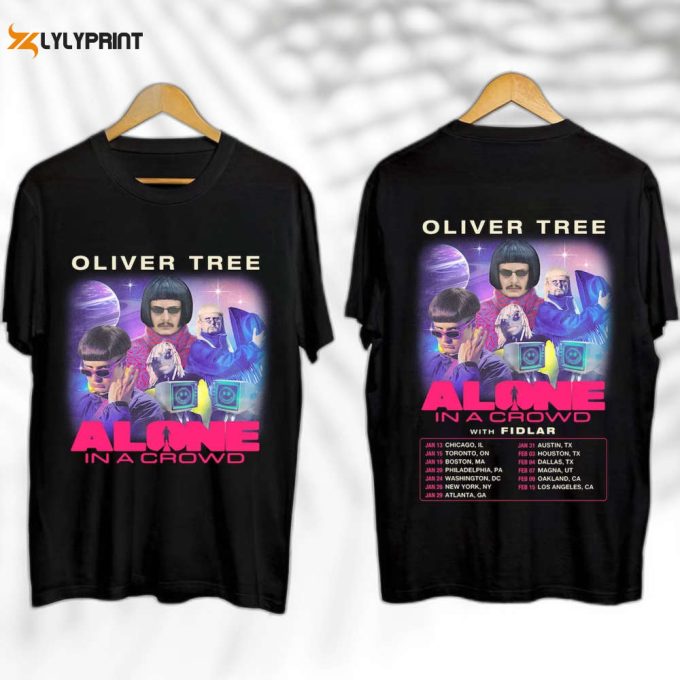 Oliver Tree Alone In A Crowd 2024 Tour Shirt, Oliver Tree Fan Shirt, Oliver Tree 2024 Tour Shirt, Oliver Tree Fan Gift, Oliver Tree Tour Tee 1