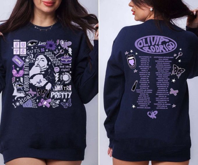 Olivia Guts Tour Shirt, Olivia Rodrigo Sweatshirt, Olivia Rodrigo Guts Hoodie, Guts Tour Shirt, Tour 2024 Shirt Unisex Gift For Fan 4