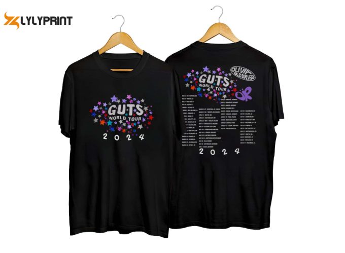 Olivia R 2024 World Tour Guts Shirt, Rodrigo Tour Sweatshirt, Soft Style Olivia Hoodie Gift For Music Lover 1