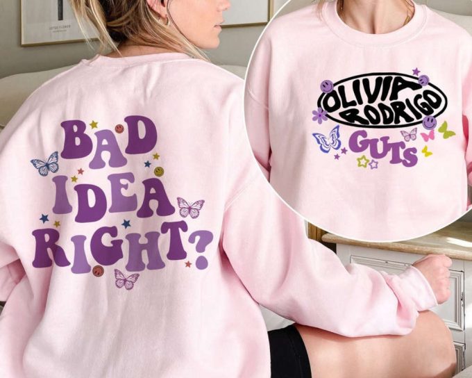 Olivia Rodrigo Guts Album Shirt, Bad Idea Right Sweatshirt, Olivia Sour Tour Hoodie, Vampire New Single Shirt Gift For Music Lover 3
