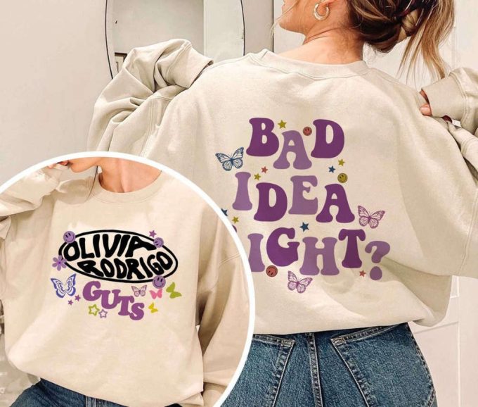 Olivia Rodrigo Guts Album Shirt, Bad Idea Right Sweatshirt, Olivia Sour Tour Hoodie, Vampire New Single Shirt Gift For Music Lover 4
