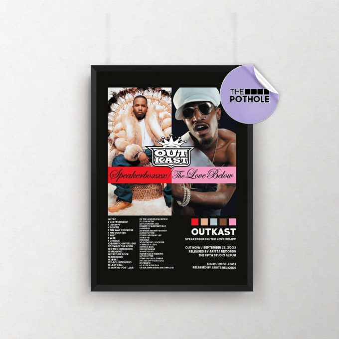 Outkast Posters / Speakerboxxx / The Love Below Poster / Album Cover Poster / Tracklist Poster, Custom Poster, Outkast, Stankonia, Blck