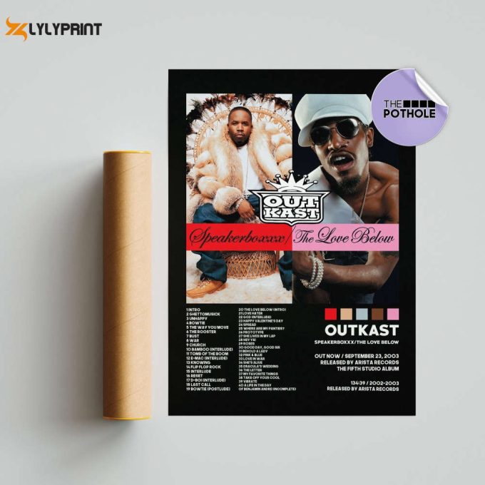 Outkast Posters / Speakerboxxx / The Love Below Poster / Album Cover Poster / Tracklist Poster, Custom Poster, Outkast, Stankonia, Blck