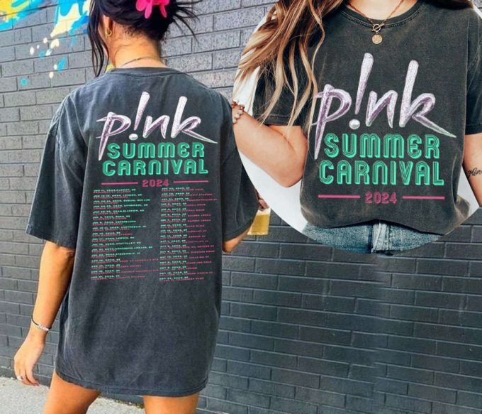 P!Nk Pink Singer Summer Carnival 2024 Tour Shirt,Pink Fan Lovers Shirt,Music Tour 2024 Shirt,Trustfall Album Shirt,Concert 2024 P!Nk Shirt 2