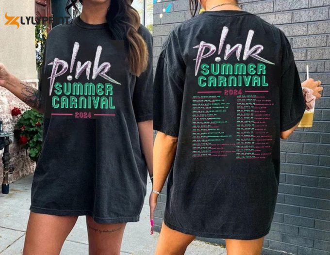 P!Nk Pink Singer Summer Carnival 2024 Tour Shirt,Pink Fan Lovers Shirt,Music Tour 2024 Shirt,Trustfall Album Shirt,Concert 2024 P!Nk Shirt 1