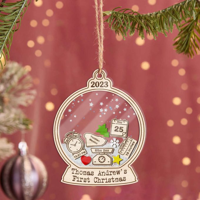 Personalized Baby'S First Christmas Ornament Christmas Ornament Family Ornament Christmas Gift For Family Christmas Tree Ornaments 2