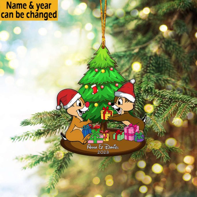 Personalized Chip And Dale Ornament Christmas Chip N' Dale Ornament Christmas Friends Ornament Christmas Decor Christmas Disney Gift 3