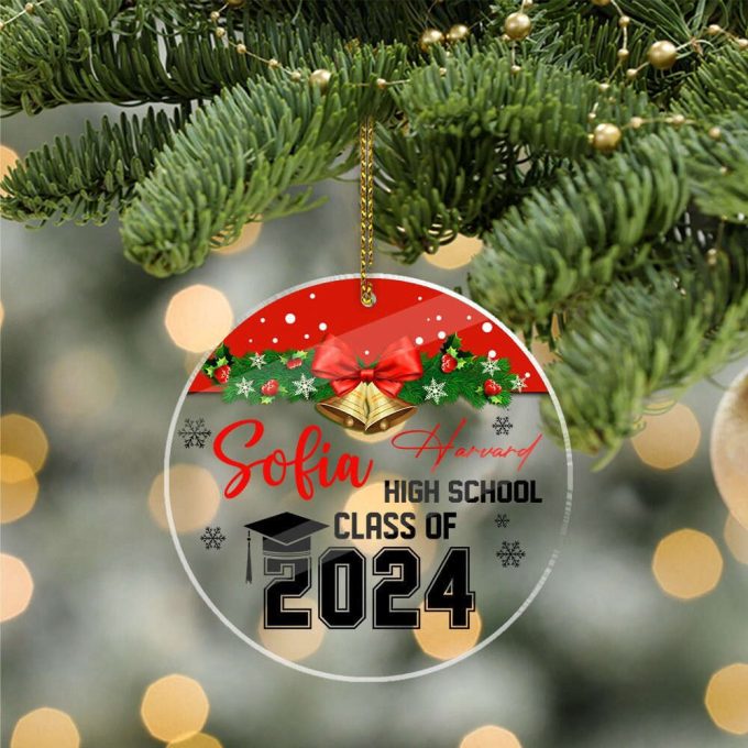 Personalized Class Of 2024 Ornament High School Graduation Gift High School Graduate Gift High School Grad Decor Christmas Tree Decor 2