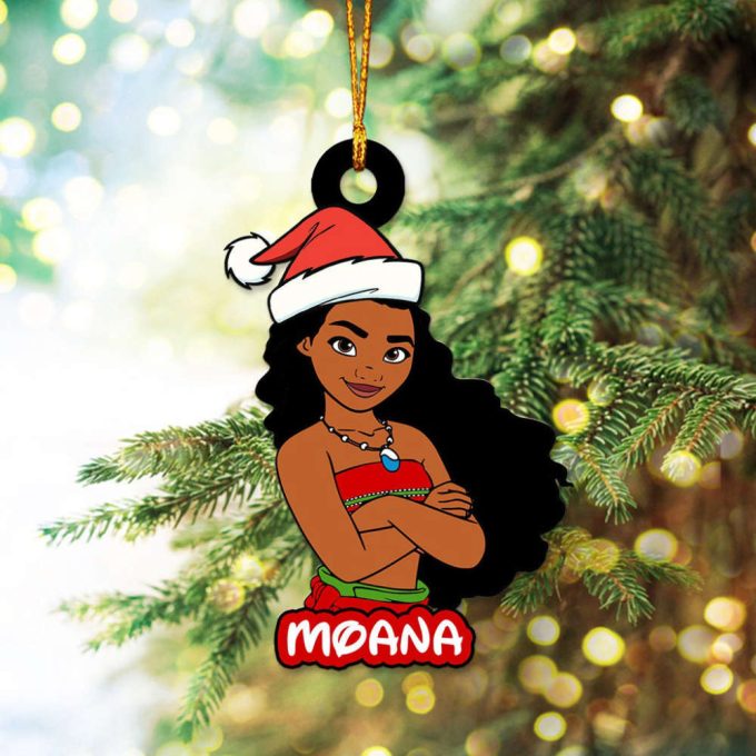 Personalized Disney Princess Ornament Christmas Princess Ornament Christmas Baby Ornament Princess Moana Ariel Gift Gift For Daughter 3