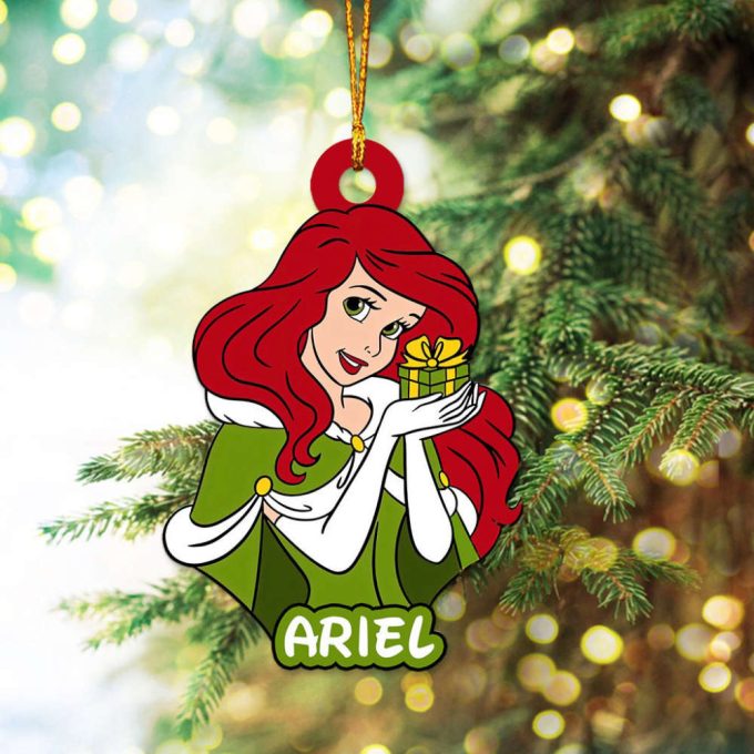 Personalized Disney Princess Ornament Christmas Princess Ornament Christmas Baby Ornament Princess Moana Ariel Gift Gift For Daughter 7