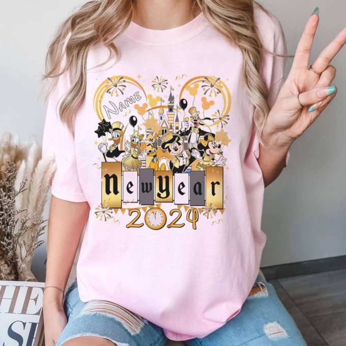 2024 Personalized Disneyland Family Vacation Shirt: Mickey &Amp; Friends New Year S Eve Matching Shirt 2
