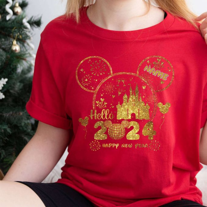 2024 Personalized Disneyland Family Vacation Shirt: Mickey &Amp; Friends New Year S Eve Trip 4