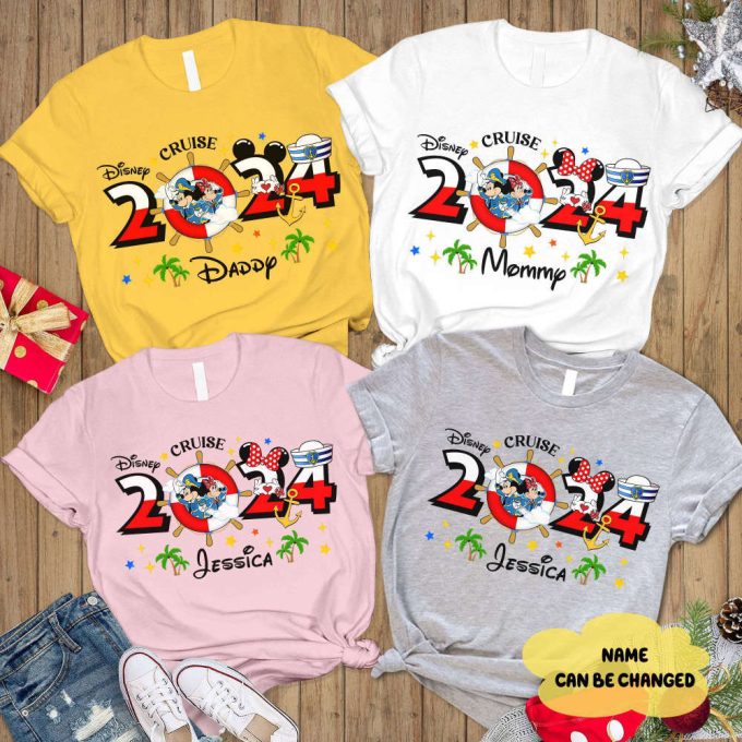 2024 Personalized Disneyland Cruise Shirt Mickey &Amp; Friends Family Matching Custom Name Cruise Squad Shirt 2