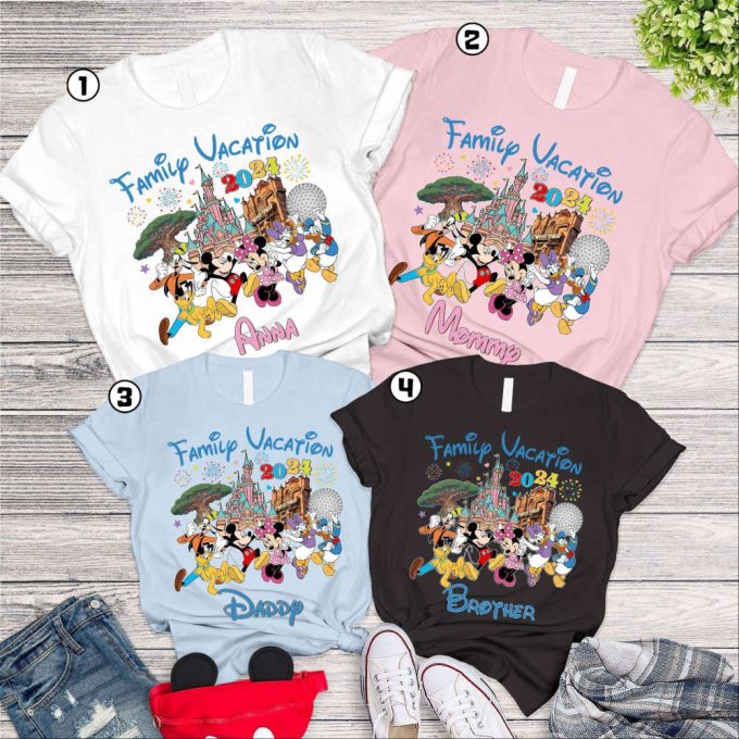 Custom Disneyland Family Trip 2024 Shirt: Mickey Minnie Vacation Tee 2