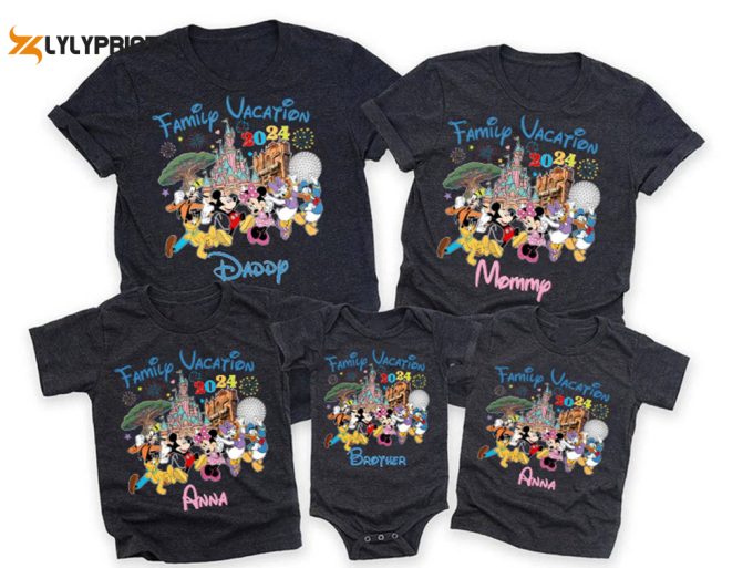 Custom Disneyland Family Trip 2024 Shirt: Mickey Minnie Vacation Tee 1