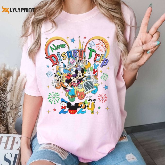 2024 Disneyland Family Trip Shirts: Personalized Matching Mickey Minnie Tees 1