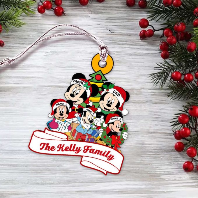 Personalized Family Christmas Ornament Disney'S Family Ornament Christmas Mickey And Minnie Ornament Christmas Family Matching Gift 2
