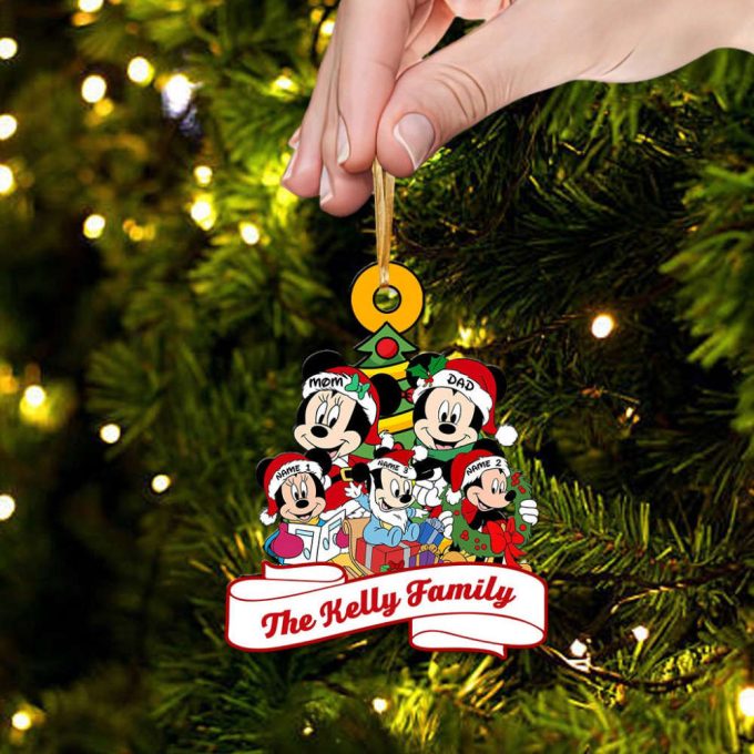 Personalized Family Christmas Ornament Disney'S Family Ornament Christmas Mickey And Minnie Ornament Christmas Family Matching Gift 3
