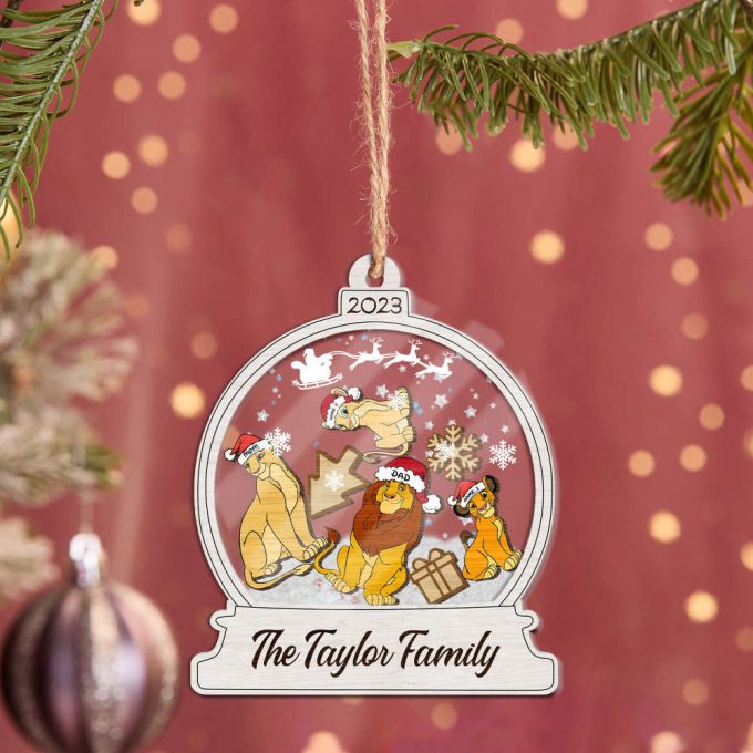 Personalized Family Lion King Ornament Disney Christmas Lion King Ornament Lion King Ornaments Christmas Tree Ornament 2