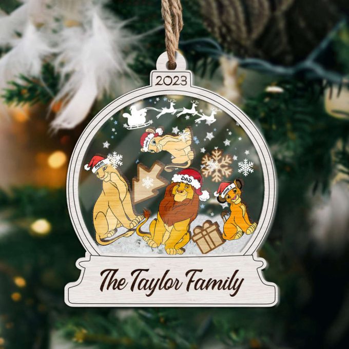 Personalized Family Lion King Ornament Disney Christmas Lion King Ornament Lion King Ornaments Christmas Tree Ornament 4